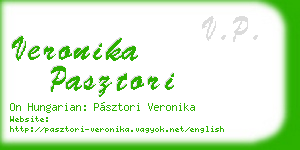 veronika pasztori business card